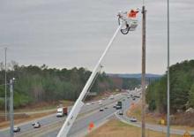 Nacelles télescopiques sur camion Altec ALB37PR
