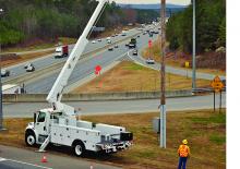 Nacelles télescopiques sur camion Altec ALB42P