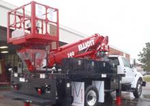 Nacelles télescopiques sur camion Elliott Equipment I40F HIREACH