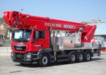Nacelles télescopiques sur camion Multitel MJ 700