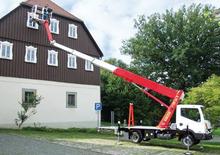 Nacelles télescopiques sur camion Palfinger P210BK