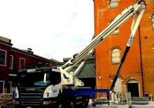 Nacelles télescopiques sur camion Socage Sioux TJ 45