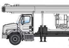 Nacelles télescopiques sur camion Ruthmann T-166A