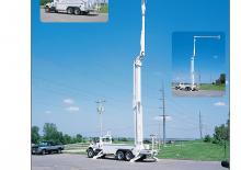 Nacelles à bras articulés montées sur remorque Altec A77T-E93