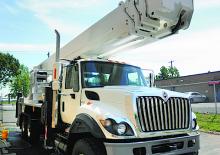 Nacelles télescopiques sur camion Bronto Skylift S295HLA