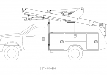 Nacelles à bras articulés montées sur remorque Versalift SST-40-EIH