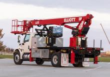 Nacelles télescopiques sur camion Elliott Equipment L65R HiReach