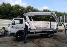 Nacelles télescopiques sur camion Multitel MJ 190 Alu/AZ