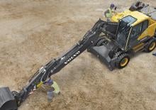 Excavatrice sur pneus Volvo EW180E