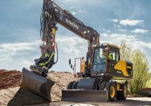 Excavatrice sur pneus Volvo EW220E