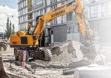 Excavatrice sur pneus Hydrema MX 17