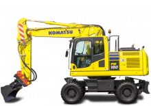 Excavatrice sur pneus Komatsu PW180-10