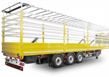 Plateforme semi-remorque rideaux collissants Schwarzmüller 3-axle lightweight platform semitrailer - coil - inclined loader