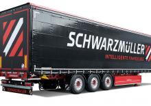 Plateforme semi-remorque rideaux collissants Schwarzmüller 3-axle ultralight sliding tarpaulin platform semitrailer