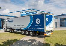 Plateforme semi-remorque rideaux collissants Krone SDP 27 elB4-CS