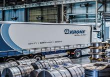 Plateforme semi-remorque rideaux collissants Krone SDP 27 eLCQ4-CS