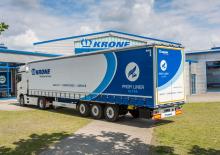 Plateforme semi-remorque rideaux collissants Krone SDP 27 eLUB-CS