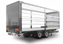 Remorque plateau rideaux collissants Schwarzmüller Centre-axle sliding tarpaulin platform trailer