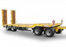 Remorques surbaissées Schwarzmüller 4-axle low loader trailer with offset platform