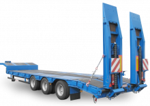 Semi-remorques/porte engins Schwarzmüller 3-axle low loader semitrailer with offset platform
